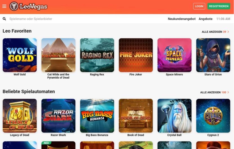 LeoVegas – Hohe Sicherheit trifft auf Spielspaß LeoVegas