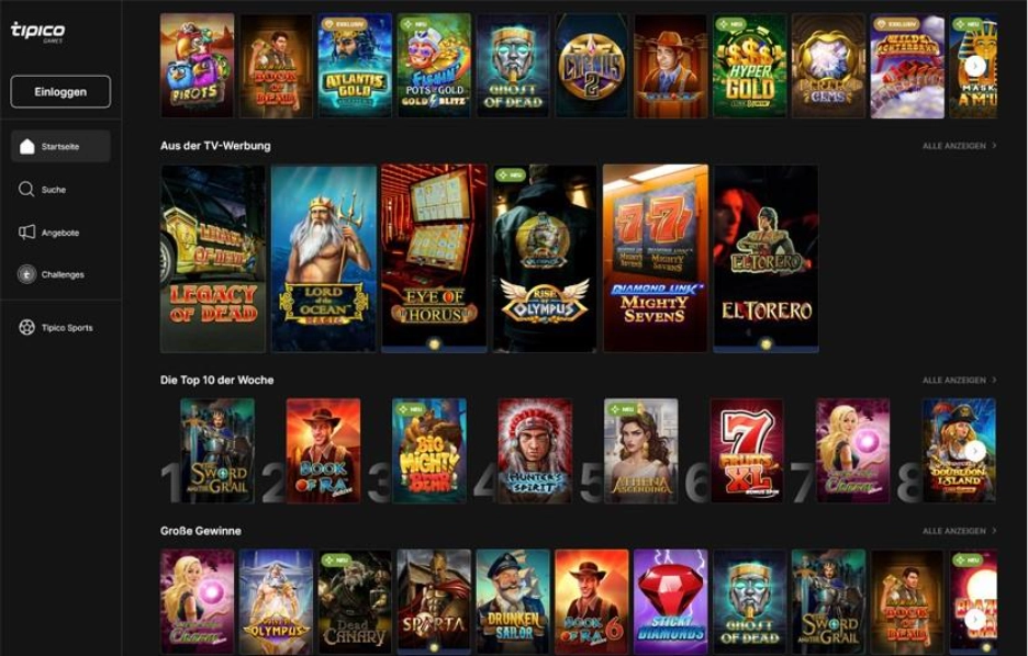 Tipico Games – Eine vielseitige Online Spielhalle Tipico Games